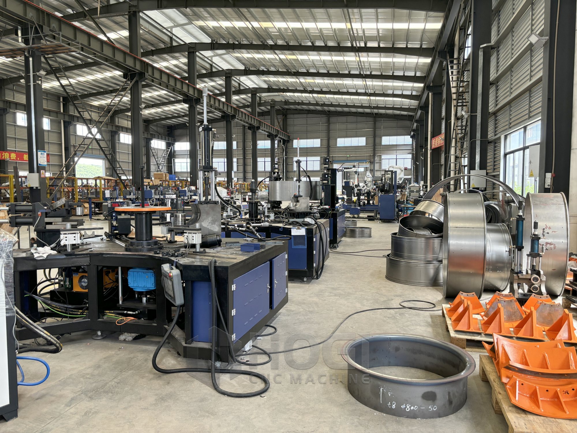 cylinder flanging machine